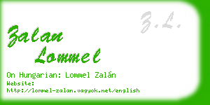 zalan lommel business card